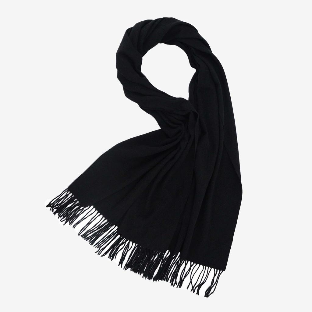 2025 Autumn/Winter New Women'S Solid Color Imitation Cashmere Scarf, High End And Versatile Scarf, Fashionable Thickened Men'S Tassel Shawl