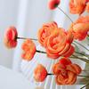 Artificial Lulian Flower Faux Silk Ranunculus Flower with Stem 4 Heads Fake Ranunculus Arrangement for Home Wedding Decoration Table Centerpiece