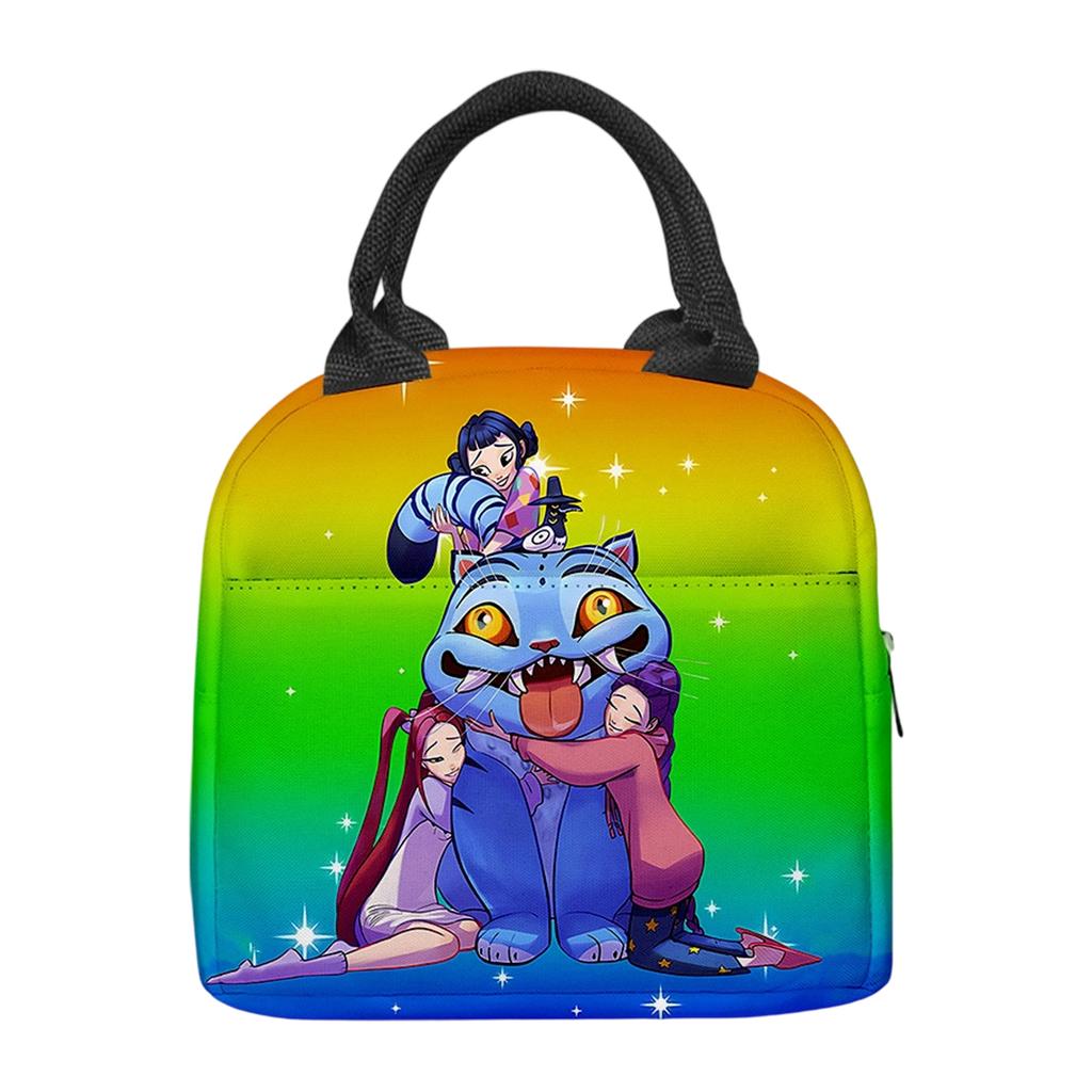 Персонализированная печатная сумка для ланча, модная сумка