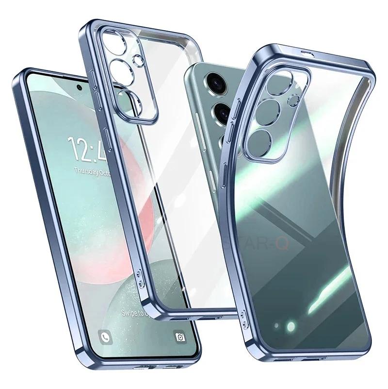 S 24 23 22 21 Прозрачный чехол с покрытием для Samsung Galaxy S24 S23 S22 S21 Ultra Plus Fe G Прозрачная силиконовая задняя крышка