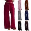 Женские однотонные брюки прямого кроя, повседневные брюки широкого кроя