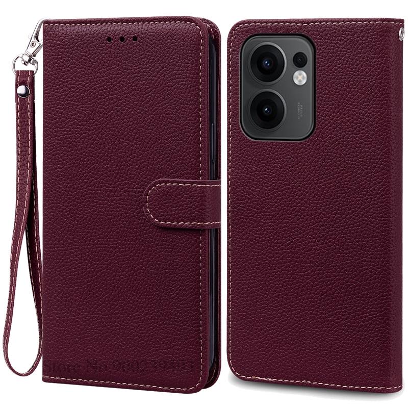 Чехол Reno 13F для Oppo Reno 13F Чехол Кожаный Чехол-книжка с кошельком для Oppo Reno 13F 5G Чехол Мягкая Обложка-книжка Coque Fundas Shell