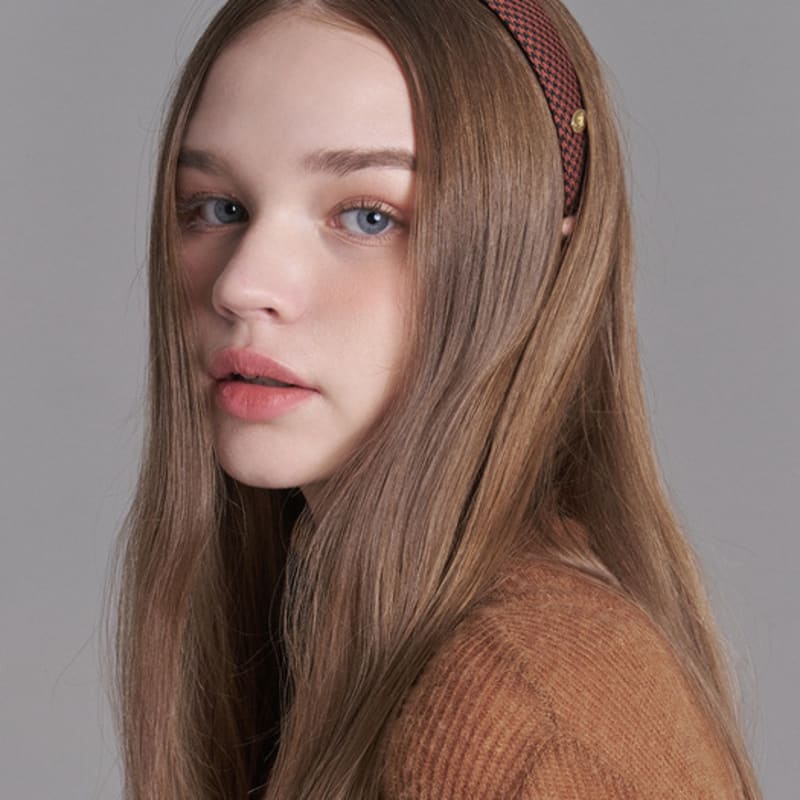 БЕЛЫЕ ПЕСКИ Повязка на голову в клетку «гусиная лапка» Ageda (4 цвета)