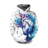New Unicorn Hoodie Sweatshirts Printed Animal Horse 3d Hoodies Pullovers Crewneck Hoody Feminina Clothing