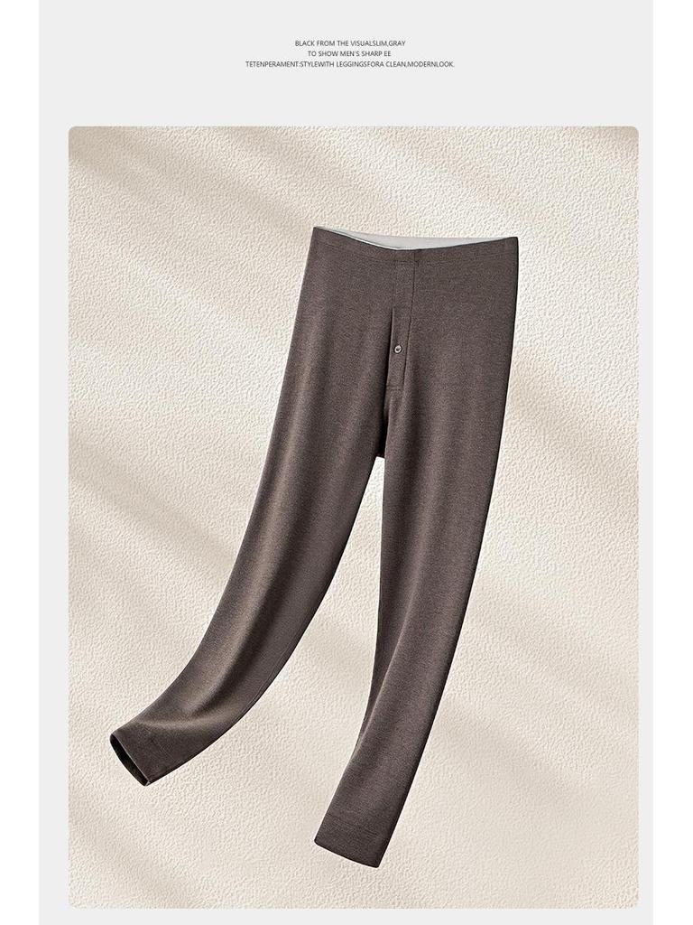 Ультратеплые мужские леггинсы из шелковой шерсти: На бархатной подкладке, плотная и морозостойкая, для осени и зимы