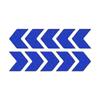 10Pcs Arrow Shaped Reflective Stickers Strong Car Reflective Tape Night Visibility Reflective Arrow Decals Adhesive Warning S