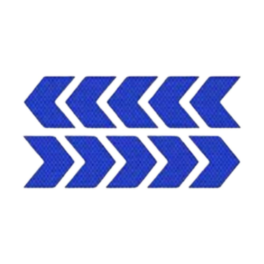 10Pcs Arrow Shaped Reflective Stickers Strong Car Reflective Tape Night Visibility Reflective Arrow Decals Adhesive Warning S