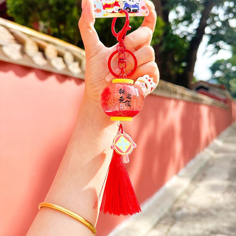 Jinnew Дизайн фонаря танца льва Заполненный маслом Мультяшный брелок-подвеска для подарка