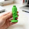 Забавные офисные настольные аксессуары 3D-печатная фигурка кактуса-йога, креативное настольное украшение на устойчивой основе, компактный маленький подарок-суккулент Суккуленты