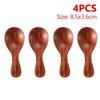 4/2/1pcs Mini Wooden Spoons Kitchen Spice Condiment Spoon Coffee Sugar Teaspoons Kids Short Handle Wood Scoops Home Tableware4