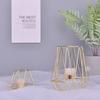 Gold Iron Candleholders Geometric Candlestick Tealight Votive Candle Cup Home Decoration