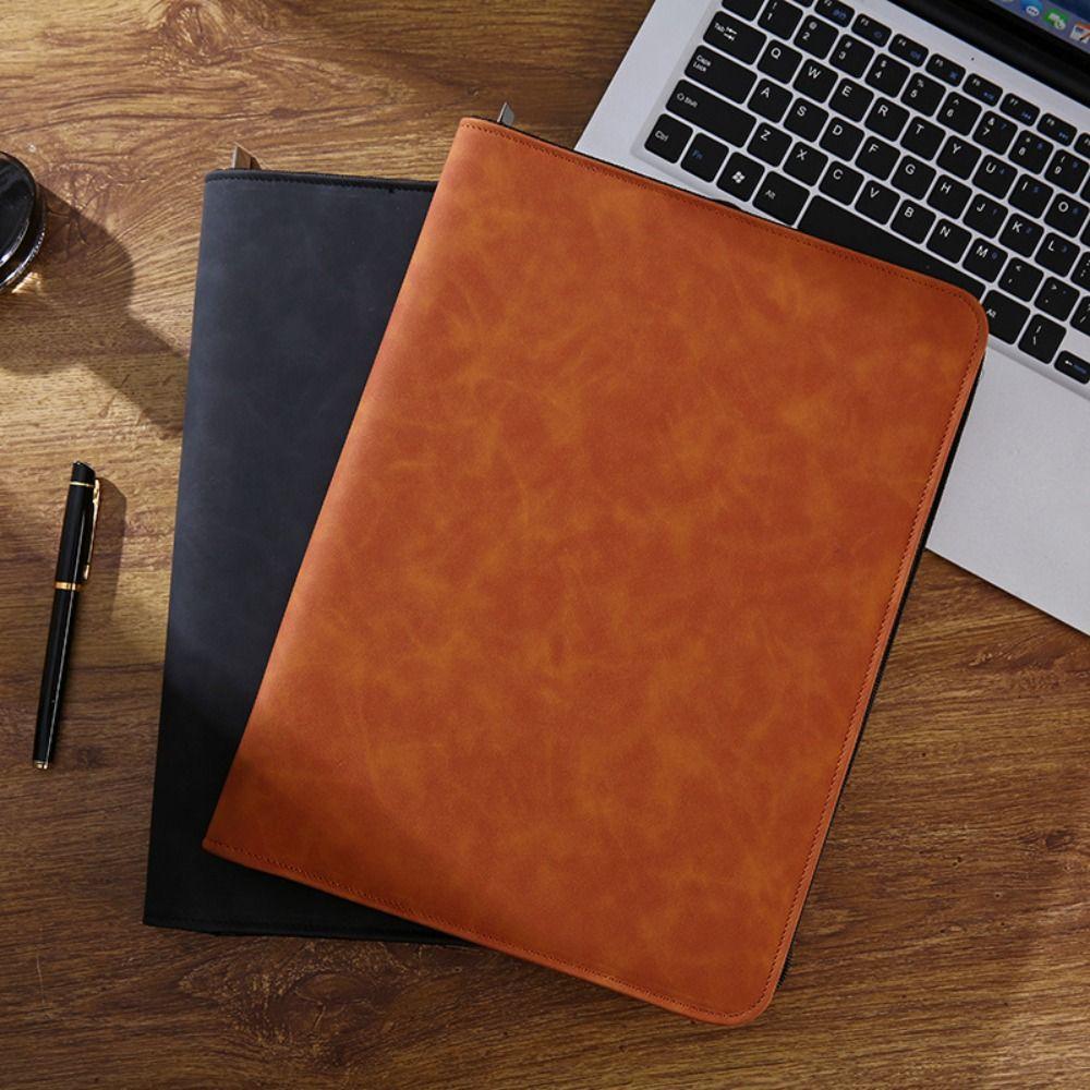 A4 Leather Contract File Folders File Storage Business Stationery Folder  Interview
