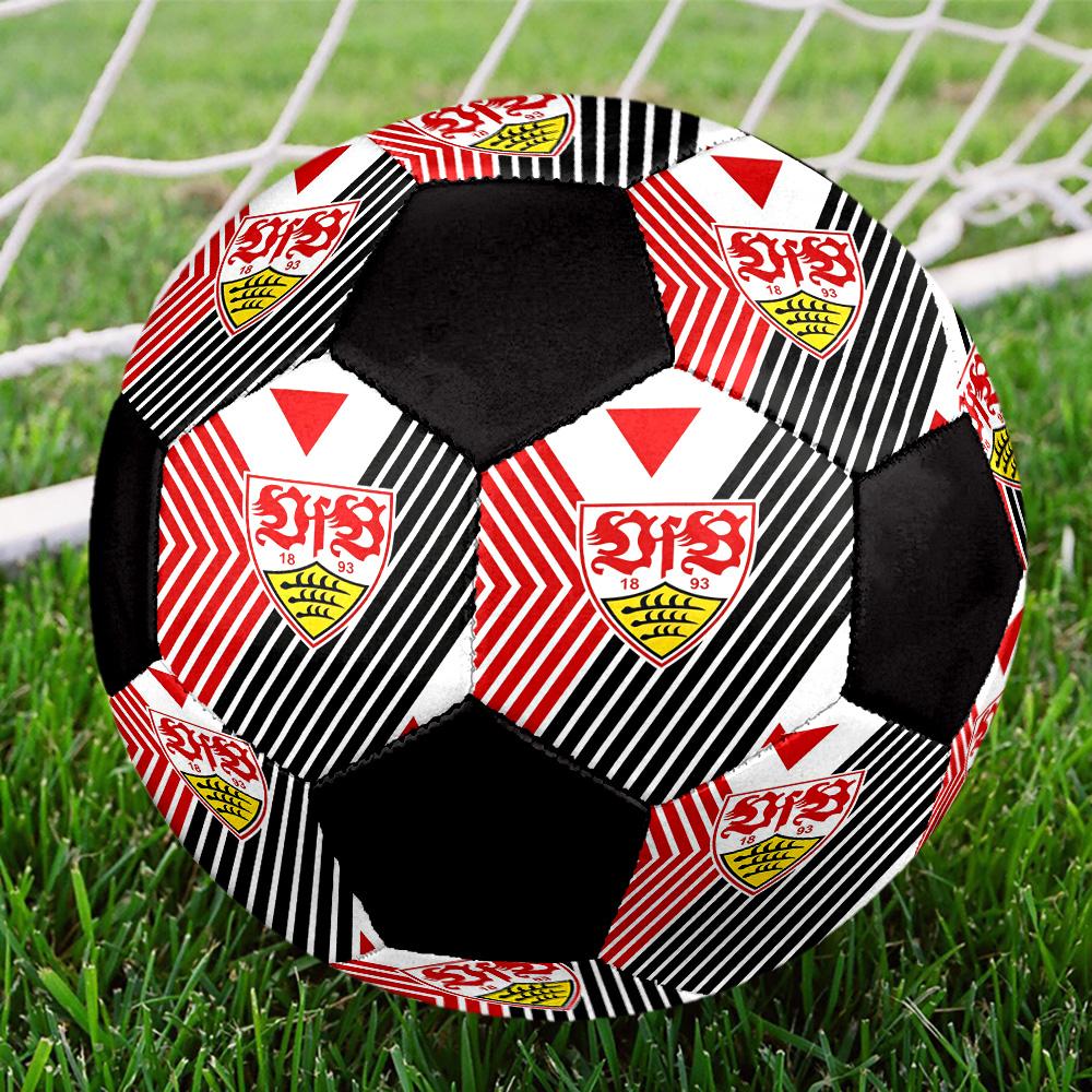 Stuttgart Football Club Indoor Soccer Ball Colorful All Ages Size 5 Machine Stitched PVC Competition Ready Durable High-Bounce