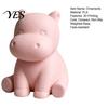 Compact Desktop Ornament 3D Printed Hippo Car Dashboard Figurines, Minimalist Pink with Unique Small Gift Non-Slip Weighted Base, Cute Interior Decor,