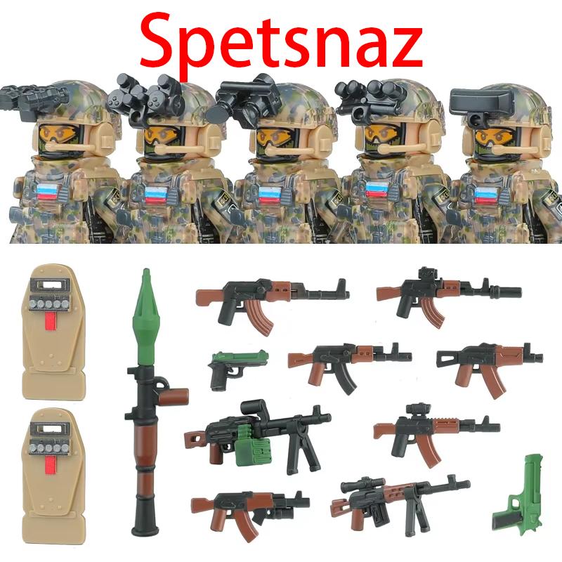 Военные армейские фигурки Строительные блоки Спецназ Призрак Коммандос Солдат Оружие Пистолет Шляпа Щит Пояс АК Мини-кирпичики Игрушка