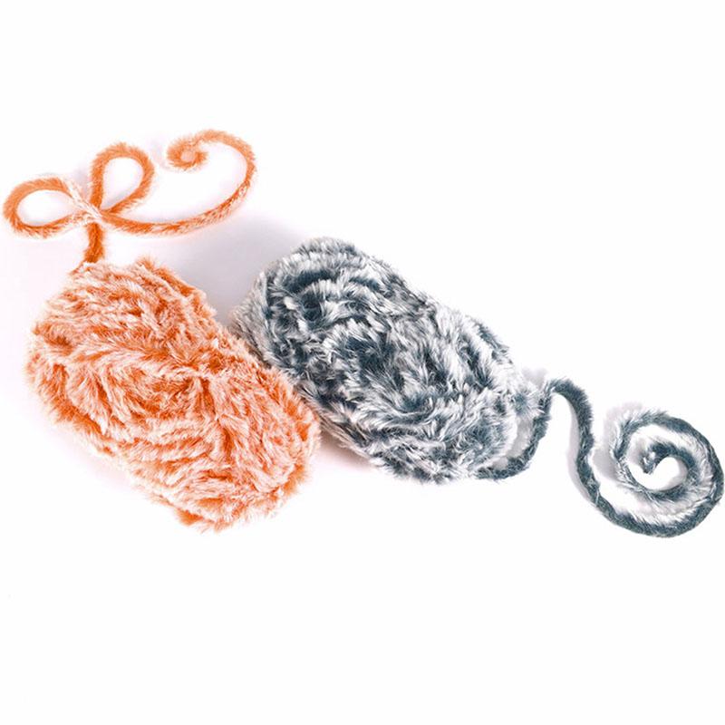 50g/Roll Imitation Mink Fur Yarn Chunky Plush Fluffy Faux Fur Yarn Threads for Hand Knitting Crochet Cord DIY Sweater Scarf Hat