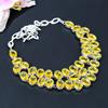 Citrine Gemstone Handmade 925 Sterling Silver Jewelry Necklace 18" KG-408