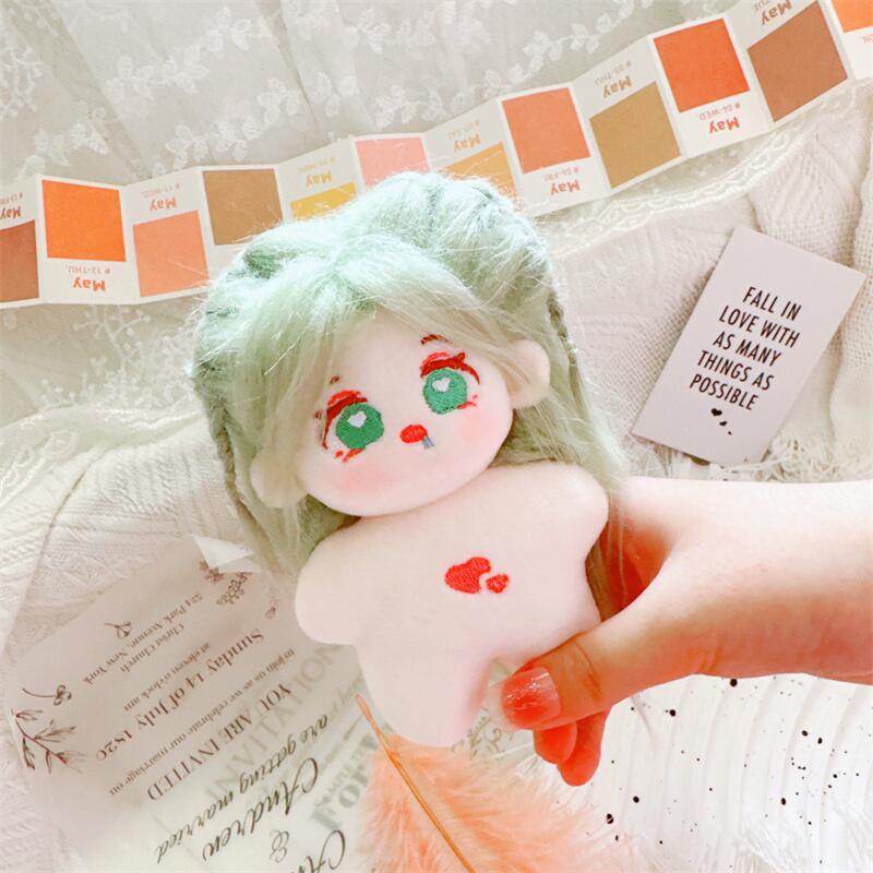 10cm Cute Pink Pink Fragrant Wind Set Plush Doll Kawaii Stuffed Soft Idol Cotton Doll DIY Clothes Accessory for Girls Kids Gifts