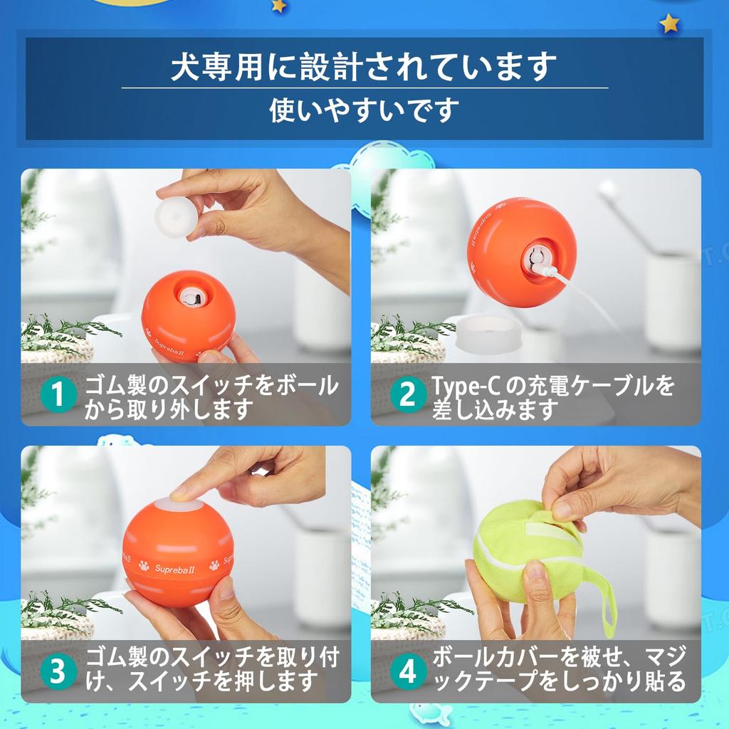 Petiepaw Интерактивная Игрушка для Собак Собака Новая Прочная Автоматическая Игрушка-Катящийся Мяч для и Больших USB Перезаряжаемая Игрушка, Мяч, [Обновление 2025] Маленькая с Датчиком Движения,