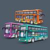 Alloy Single Section Bus Simulation Sound and Light Outdoor Sightseeing Double Decker Bus Toy Gifts