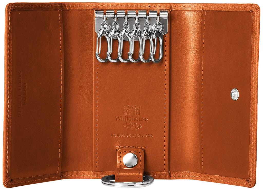 White House Cox S9692 SADDLE LEATHER COLLECTION Leather Key Case, COGNAC [Used]