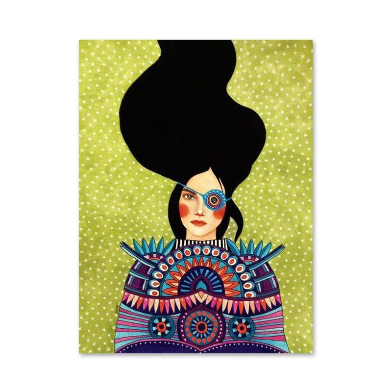 Абстрактные ретро цветы девушки волосы холст картины постеры и принты скандинавские настенные художественные картины для гостиной украшение дома