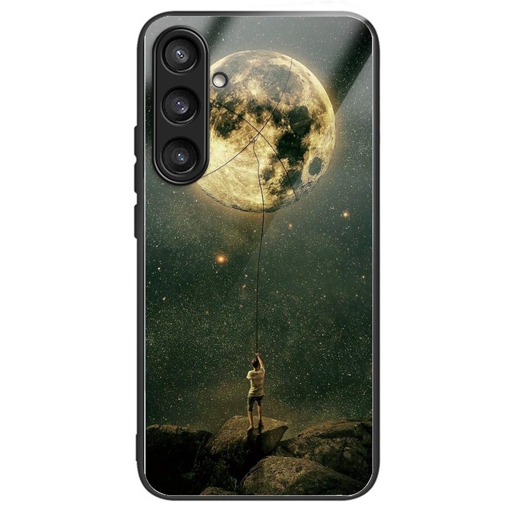 Для Samsung Galaxy S24 закаленное стекло + чехол TPU с рисунком и принтом чехол для телефона