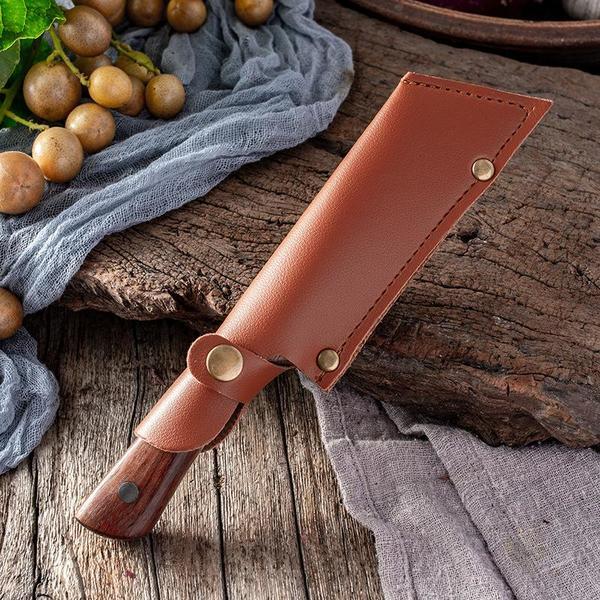 Stainless Steel Meat Cleaver Forged Boning Knife Butcher Knife Chef Knife with Sheath