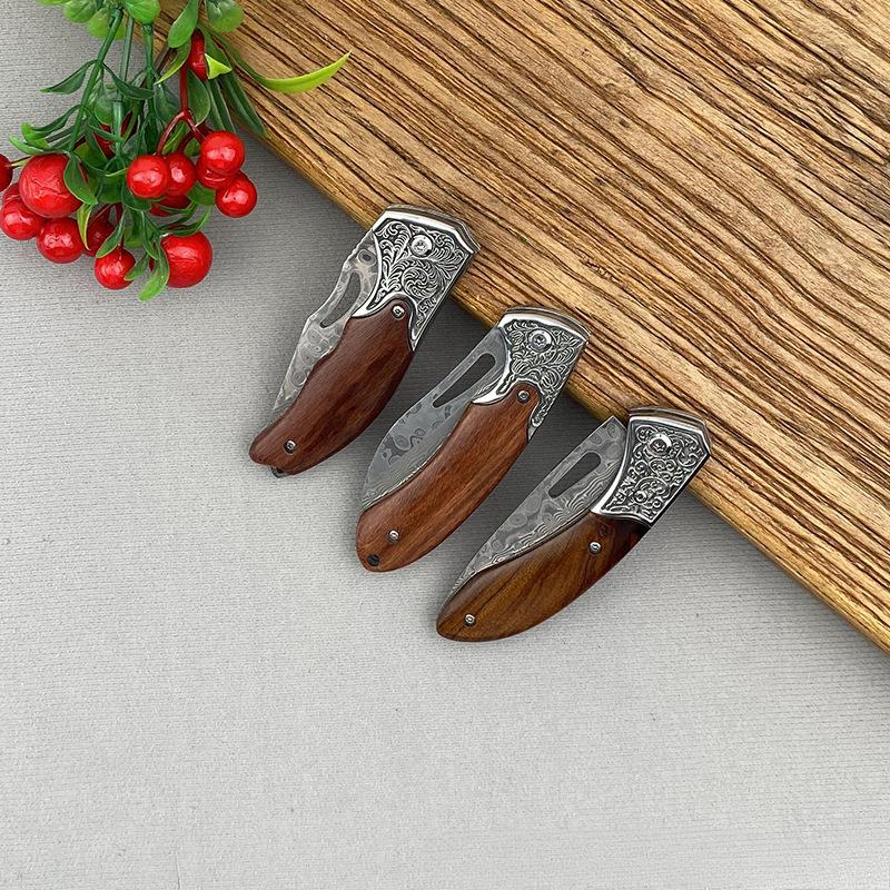 Кухонные ножи из дамасской стали, профессиональный складной нож для обвалки, нож для нарезки мяса с деревянной ручкой, нож для мясника из нержавеющей стали