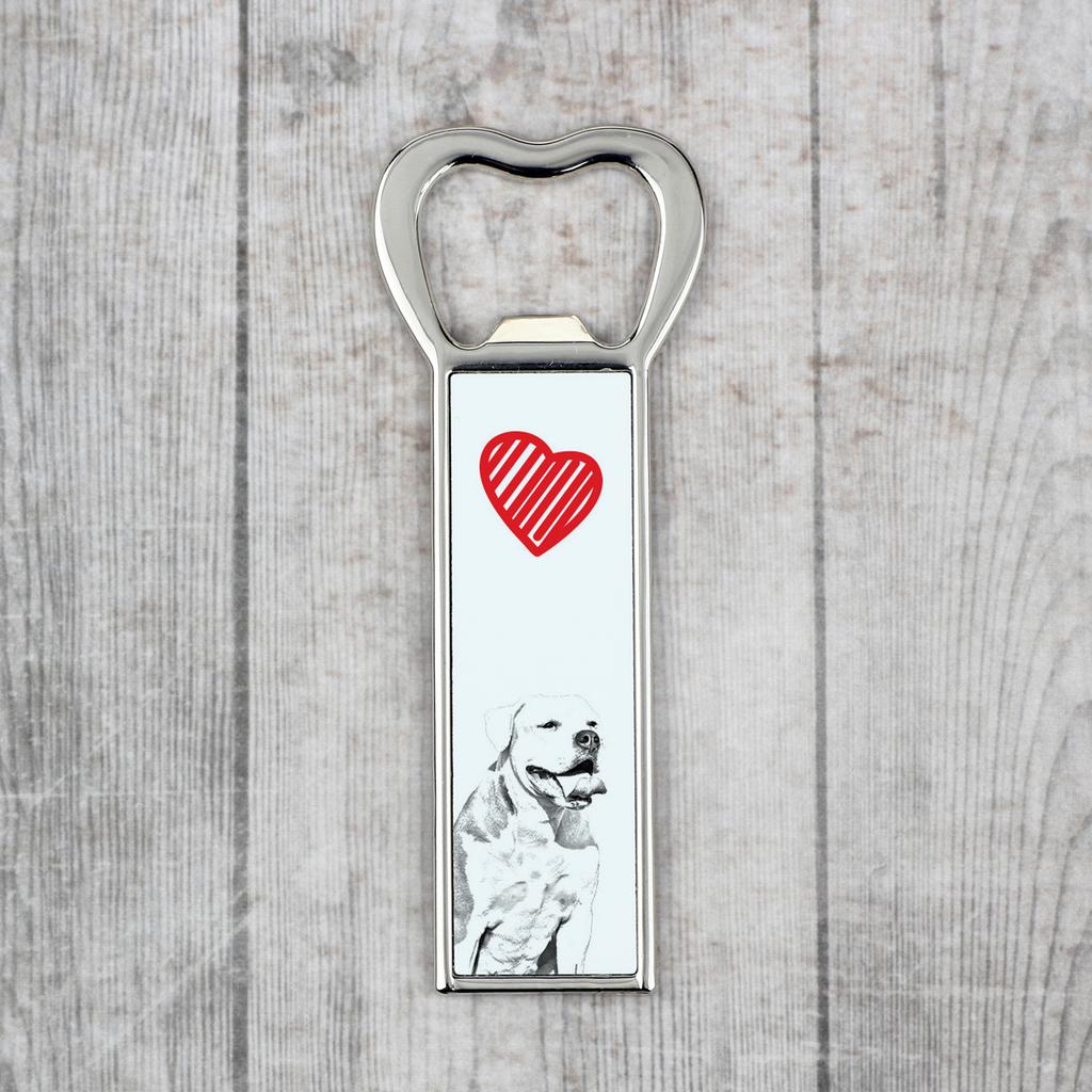 Buldog Amerykański - Otwieracz Do Butelek Z Psem, Personalizowany Otwieracz Na Lodówkę, Wyjątkowy Upominek Dla Mężczyzny Marki Art-Dog