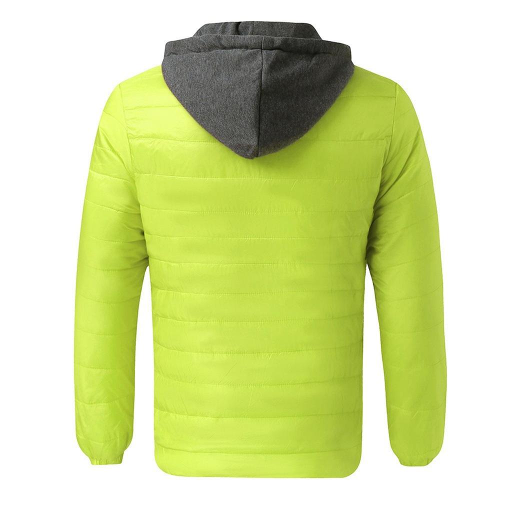 Men's Winter Zipper Warm Down Jacket Packable Light Coat