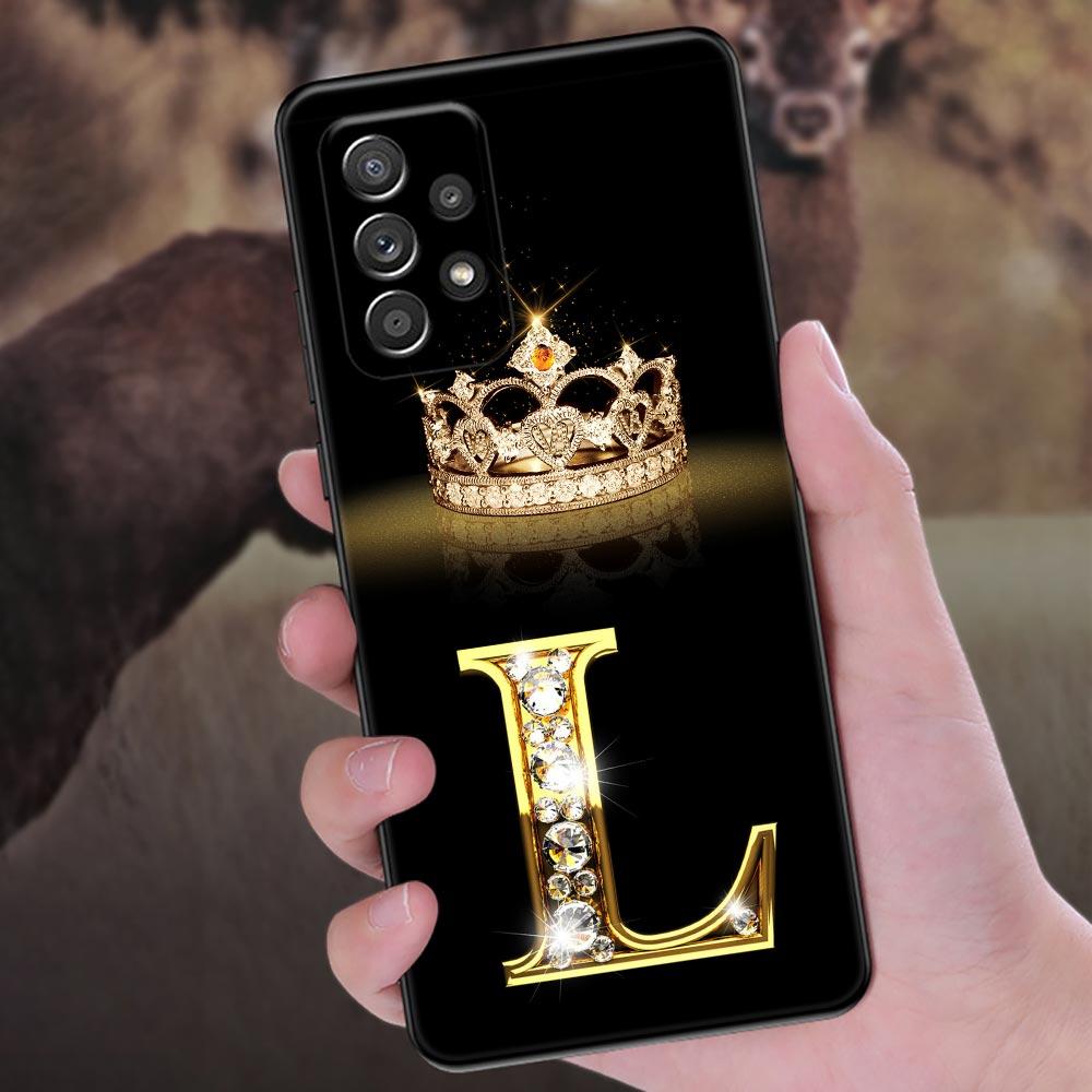 Буквы M L E T K J I U Чехол Для Samsung Galaxy A56 A55 A36 A26 A16 A54 A52 A72 A35 A34 A25 A21S A14 A06 Чехол Мягкая Защитная Крышка для Телефона