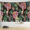 Гобелен с тропическими растениями, настенный Гобелен для девочек, психоделический колдовство, натуральный богемный хиппи, домашний декор для спальни