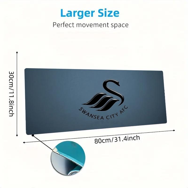 Swansea City AFC Print Cushion Non-slip Laptop Tablet Big Mousepad XXL Mat Mini PC Playmat With Lock edge