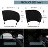 4PCS Car Window Shades With Zipper,Breathable Car Window Cover Baby Window Shades For Car,Camping Essentials Side Window Sun Shade For Privacy