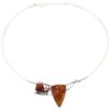 Ожерелье Crazy Lace Agate Gemstone Этнический стиль Серебряные украшения 16''