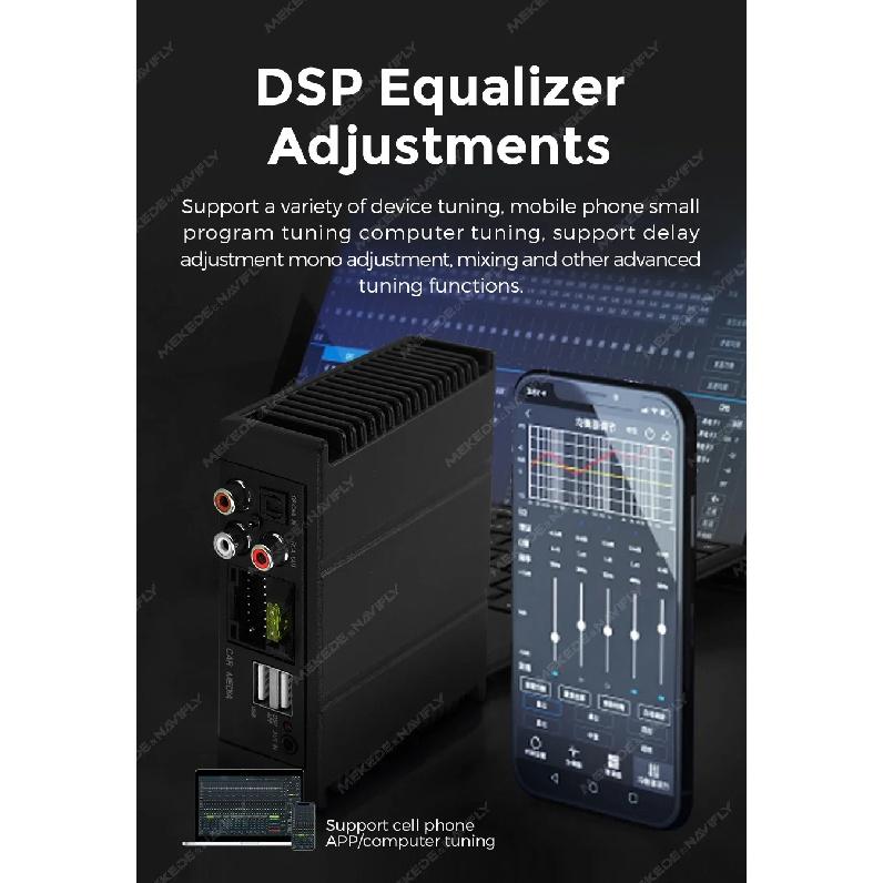 Android Радио DSP Аудио Процессор 4*80 Вт Усилитель Автомобильные Звуковые Модули Электроника Стерео Усилитель Приложение Автомобили Автозапчасти