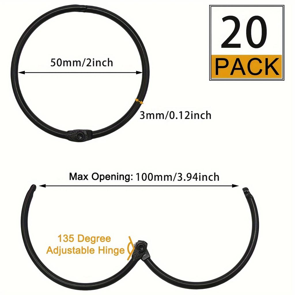 20 шт. крючков для душевой занавески из антикоррозийного металла с гладкими круглыми кольцами для душа