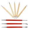 8 шт. DIY Handmade Leather Craft Stylus Tool Spoon Double Head Point Drill Pen Kit Set