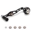 HEIGHTEN Improved 7045mm Reel Handle SHIMANO DAIWA Abu Bait Reel Universal V2.0 (BlackSilver (Knob) & Black (Handle)) (127)