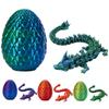 30cm 3D Printed Dragon Gem Crystal Dragon Egg Toys Rotatable Poseable Joints Articulated Dragon Fish Tank Landscaping Decoration
