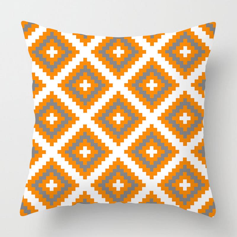 Скандинавская оранжевая милая домашняя наволочка для гостиной, украшения дивана, наволочка, автомобильная подушка, домашний декор