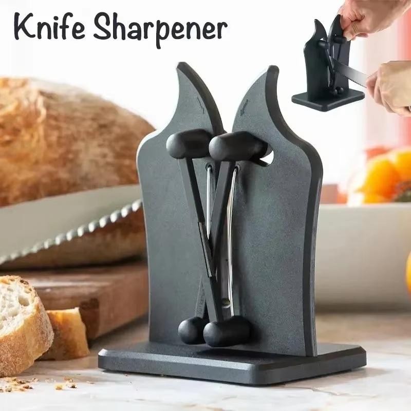 Knife Sharpener-Manual Kitchen Sharpening Tool Easy Safe Sharpening Chef's Knife Damascus Knife Multifunctional Kitchen Supplies
