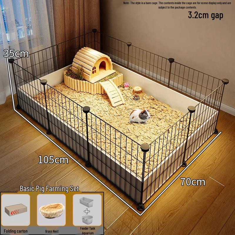 Вольер и домашняя вилла для морской свинки - Очень большая клетка с местом для хранения