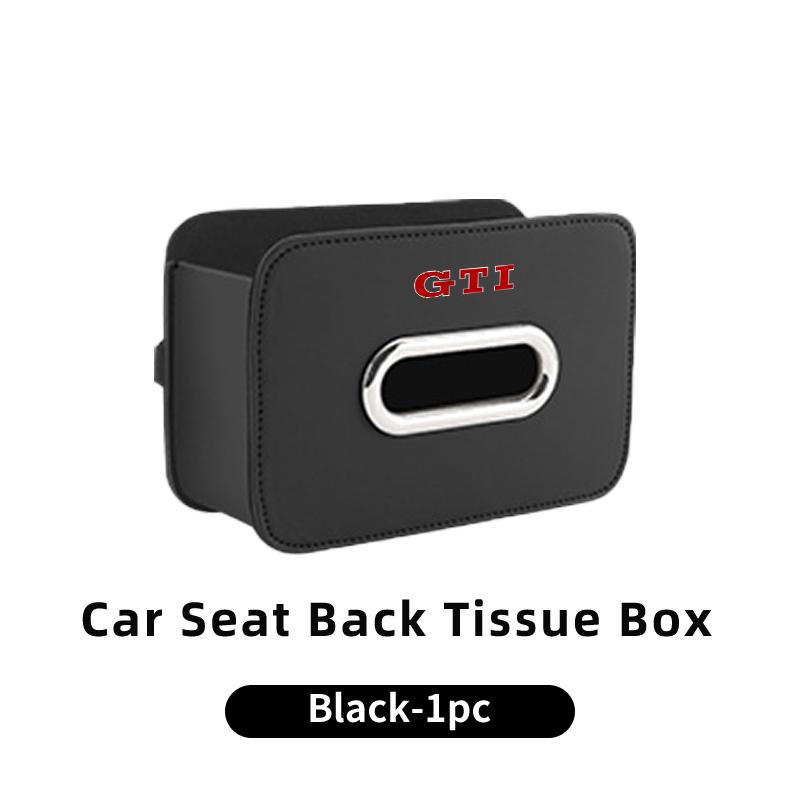 LEG1 Car Tissue Box Holder Leather Auto Seat Back Hanging Tissue Box For Volkswagen VW Golf 4 6 7 GTI Tiguan B5 B6 B7 Jetta MK5 MK6