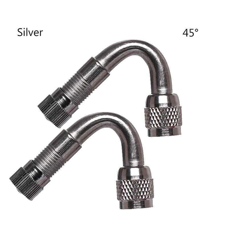 1-5PC 45/90/135 Degree Angle Bent Brass Air Tyre Valve Stem with Extension Adapter for Car Truck Motorcycle Cycling Accessories Valve Stems 1