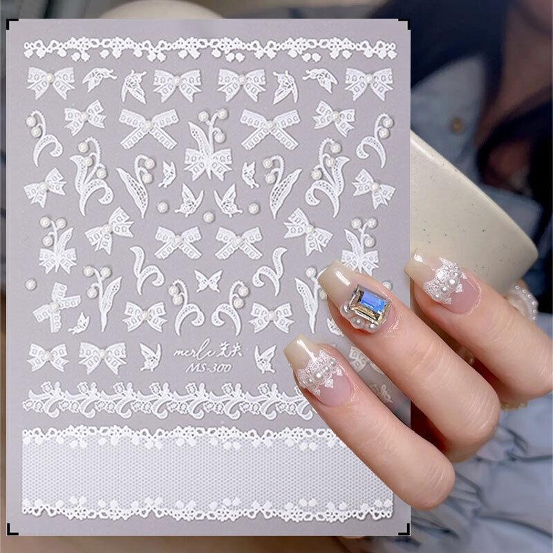 Наклейки для дизайна ногтей-бабочки 5D бронзовое серебро Аврора лазерное украшение для ногтей своими руками