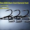 Black Nickel Coated Rustproof Treble Hooks: High-Strength, Thickened Barbed Hooks for Fishing