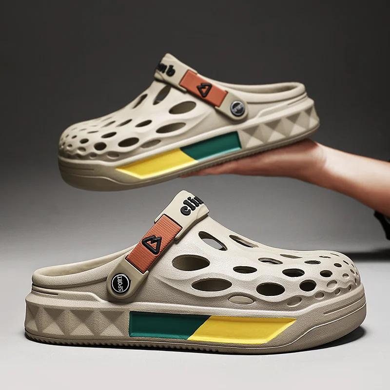 FashionSlides Casual Platform Men's Shoe Beach Male Slipper Eva Trend 2024 Cheap Shoes 2025 New In High Quality Fashion Y2k Clappers