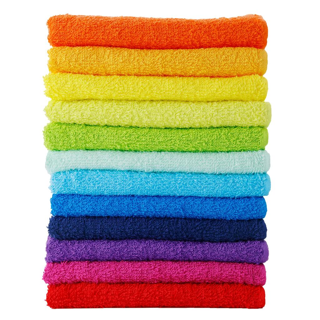 Набор муслиновых полотенец для лица Muco Towel Light: Тонкий, Быстросохнущий, Сделано в Японии (Полотенце Сеншу), Набор из 12 штук, Разные цвета